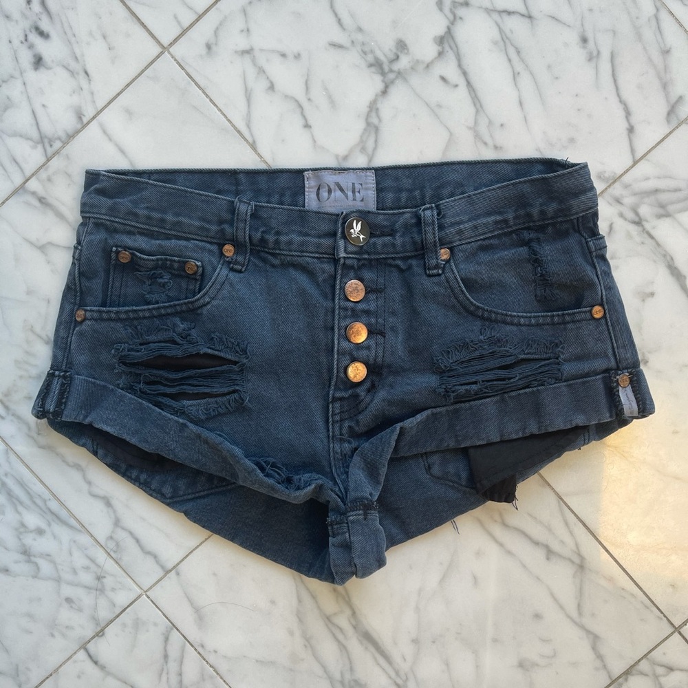 One Teaspoon Black Bandits Shorts